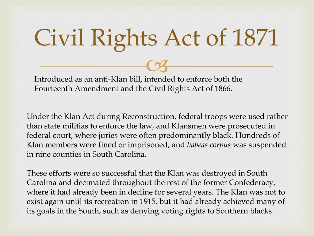 civil rights act of 1871