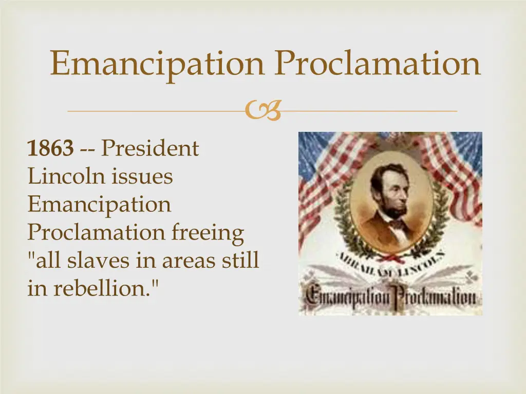 emancipation proclamation