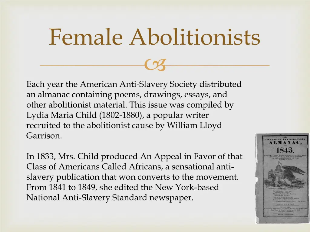 female abolitionists