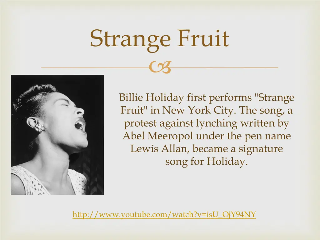 strange fruit