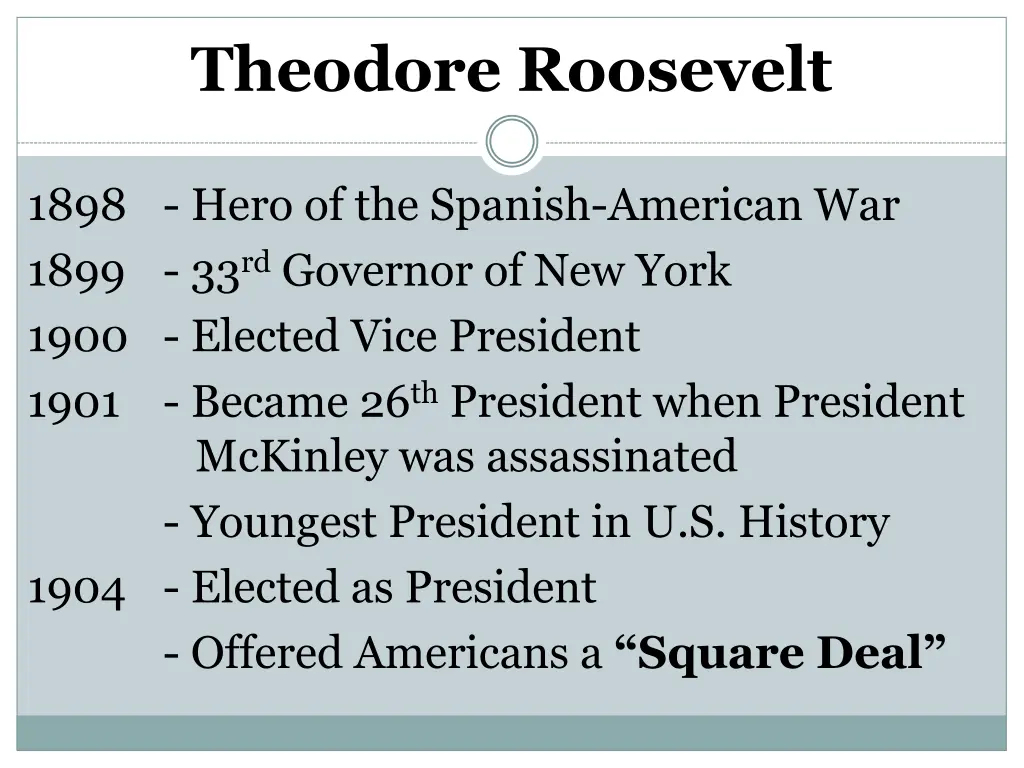 theodore roosevelt