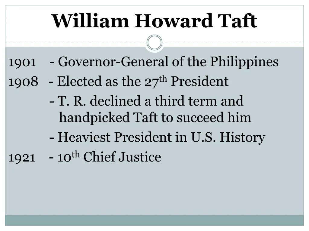 william howard taft