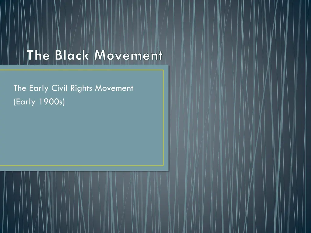 the black movement