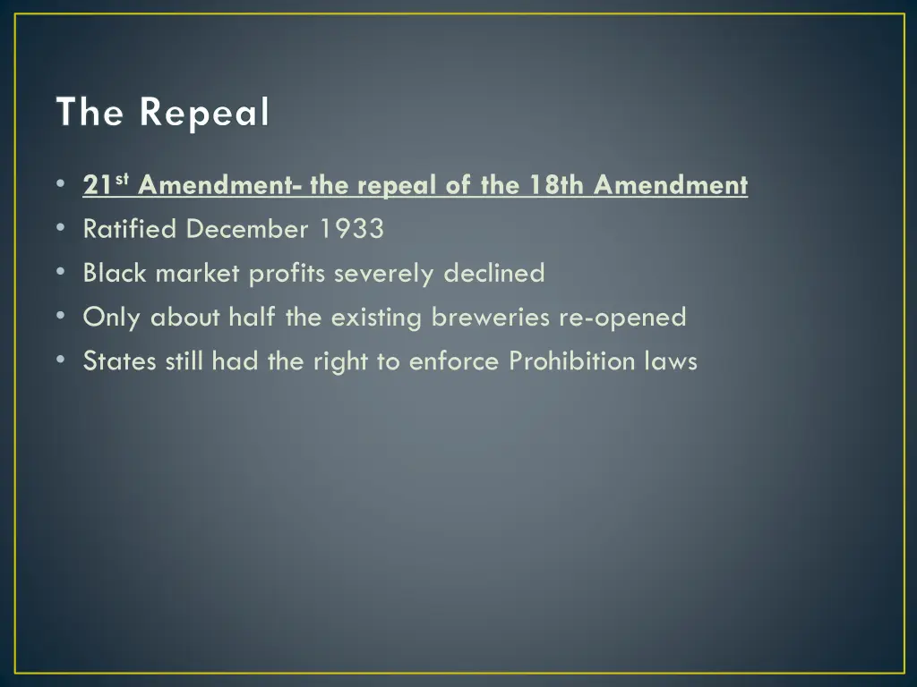 the repeal