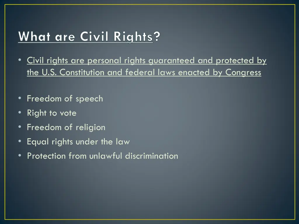 what are civil rights