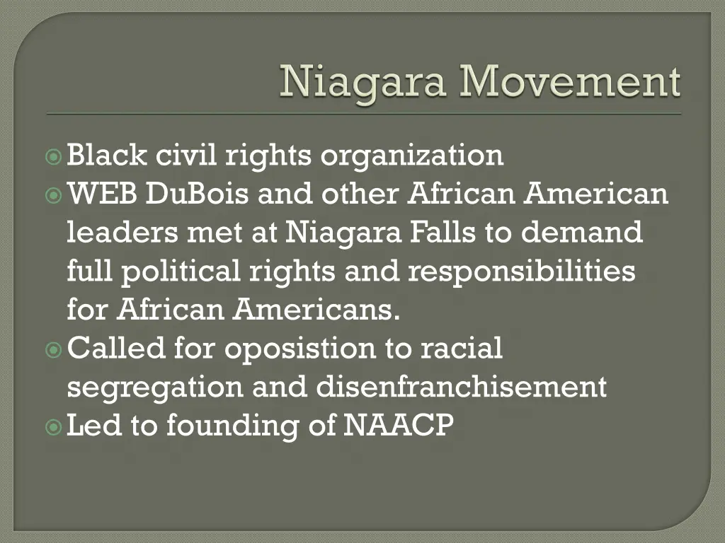 black civil rights organization web dubois