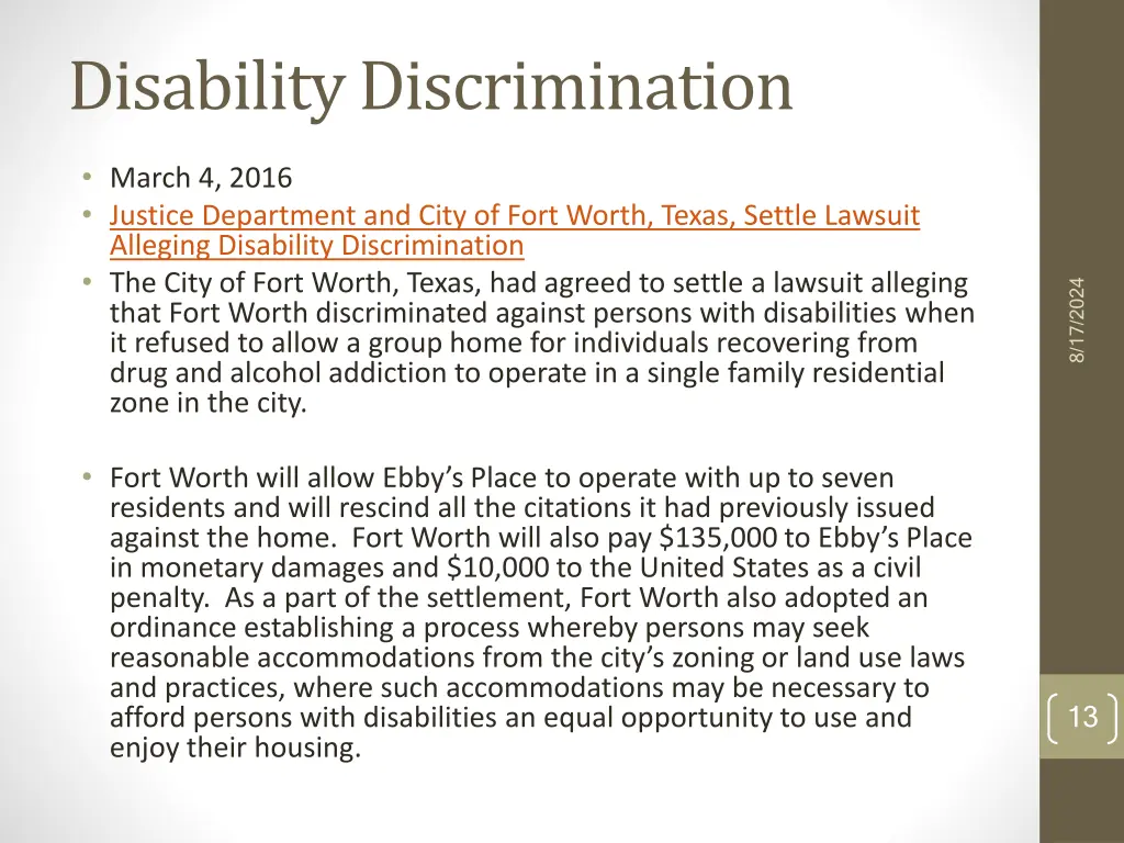 disability discrimination