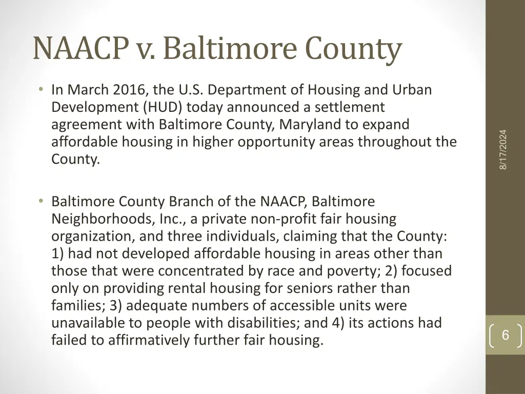 naacp v baltimore county