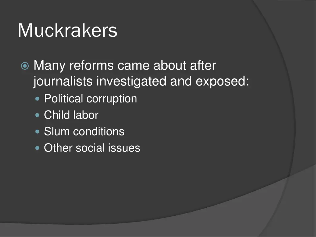 muckrakers