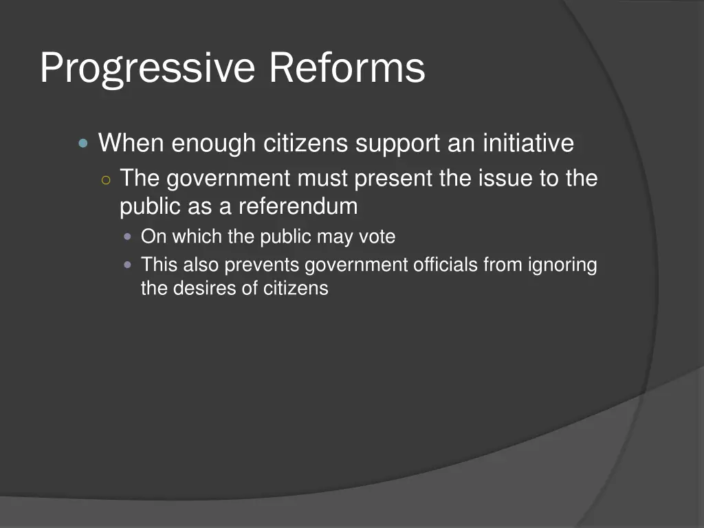 progressive reforms 4