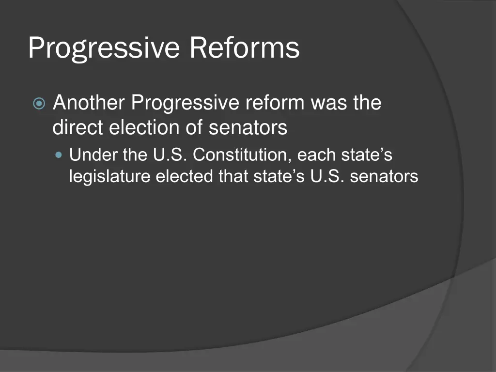 progressive reforms 6