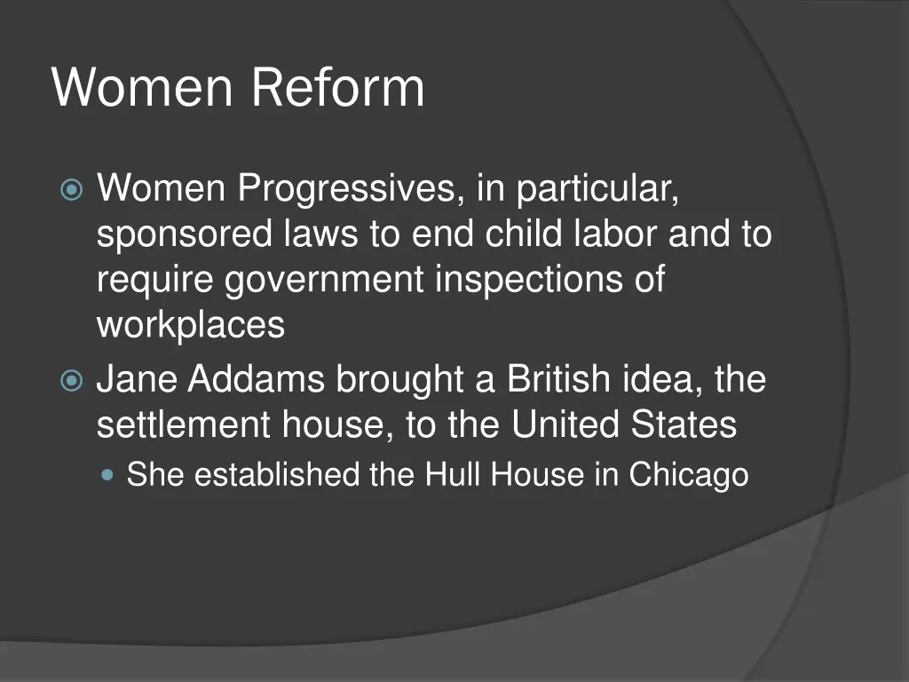 women reform