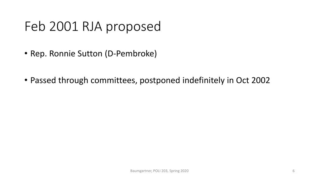 feb 2001 rja proposed