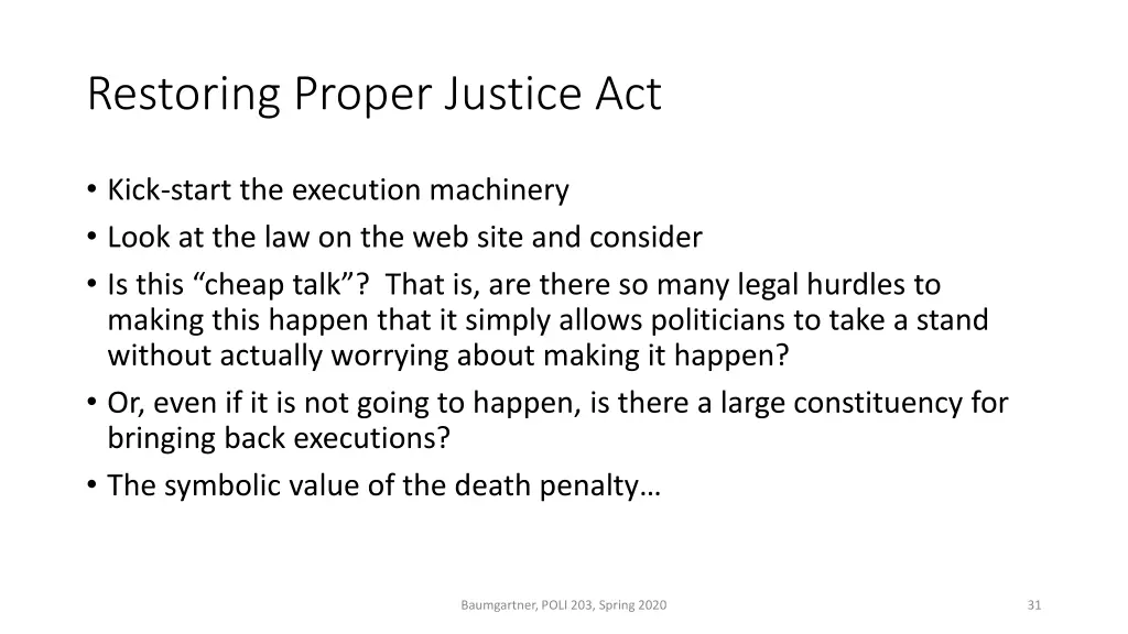 restoring proper justice act