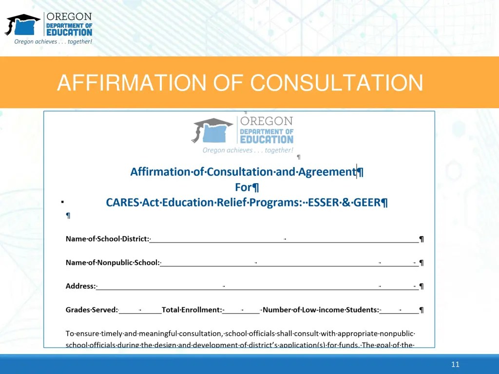 affirmation of consultation