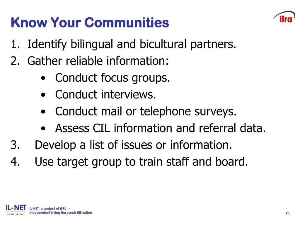 know your communities know your communities