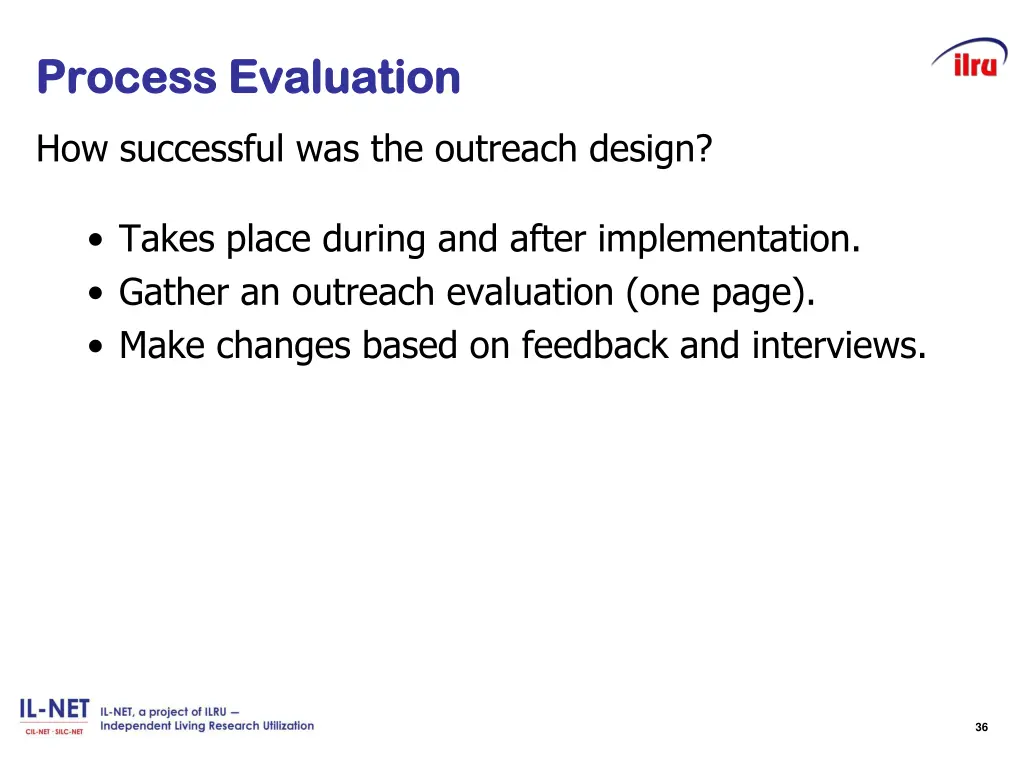 process evaluation process evaluation