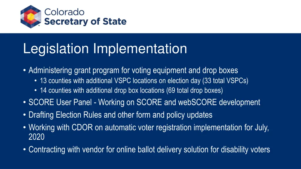 legislation implementation