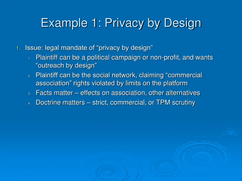 example 1 privacy by design