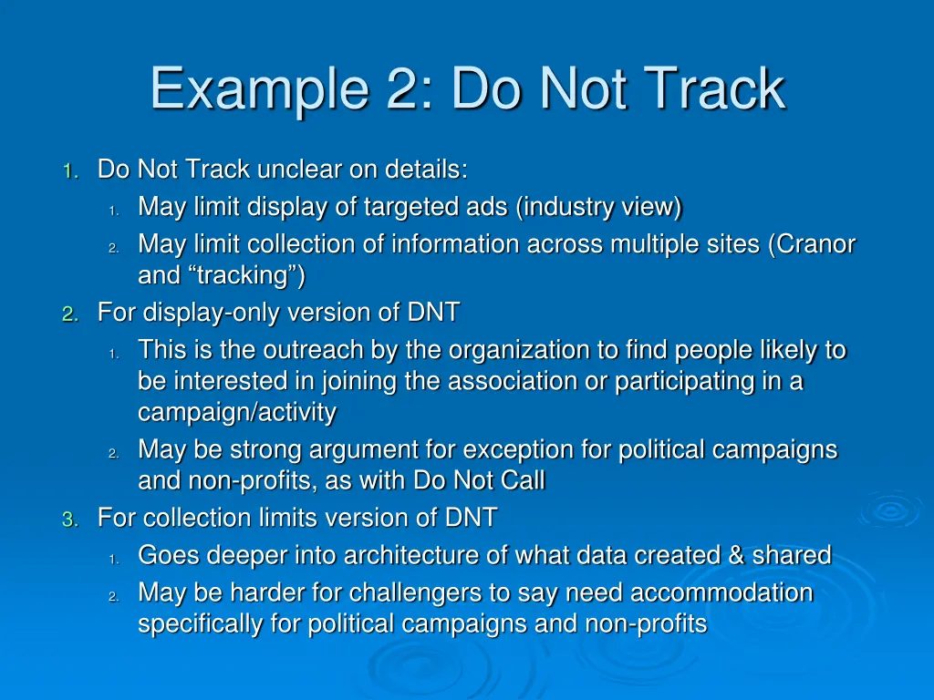 example 2 do not track