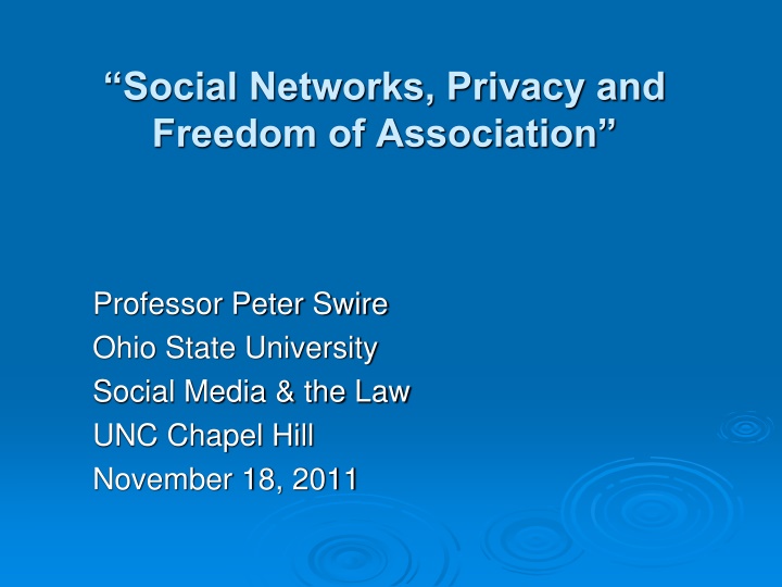 social networks privacy and freedom of association