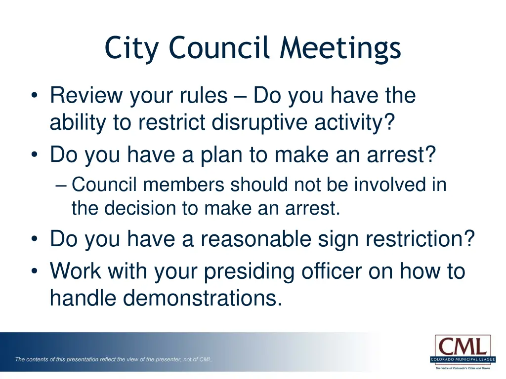 city council meetings