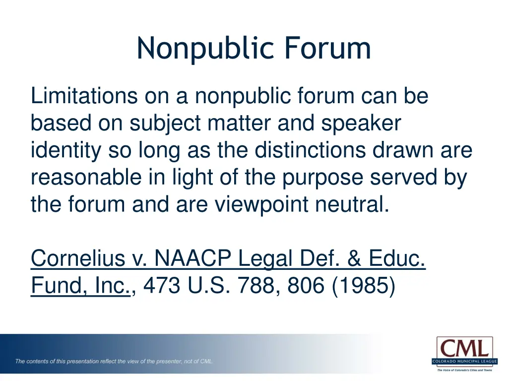 nonpublic forum