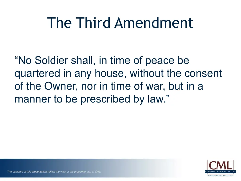 the third amendment