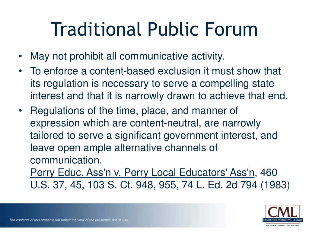 traditional public forum