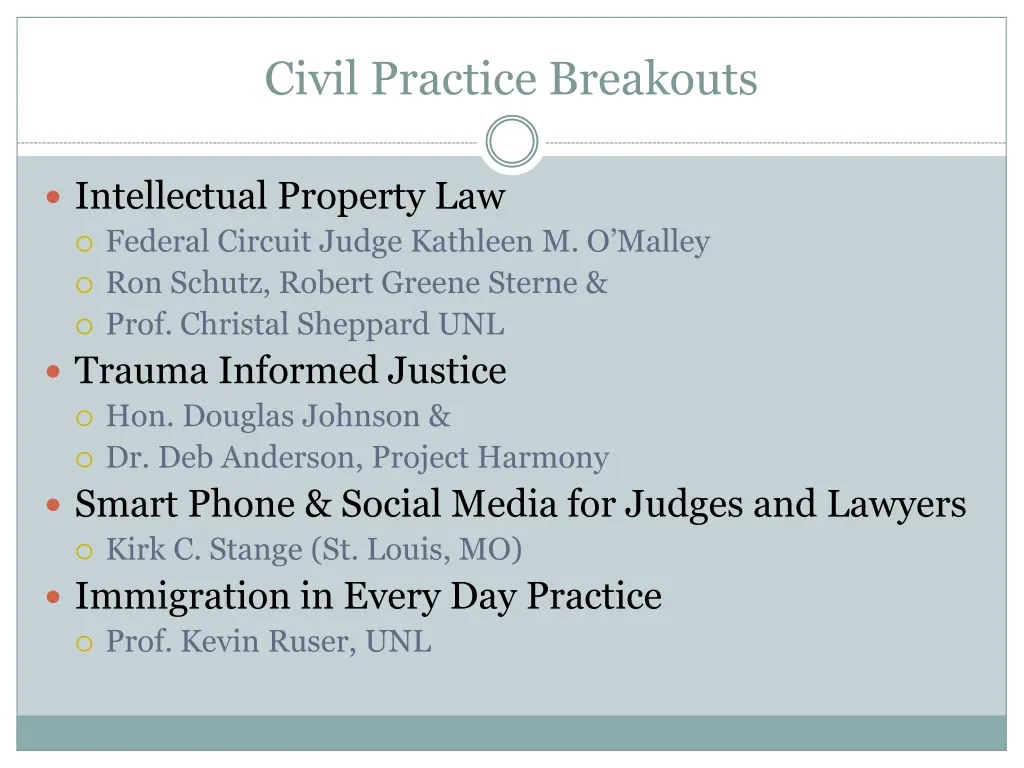 civil practice breakouts