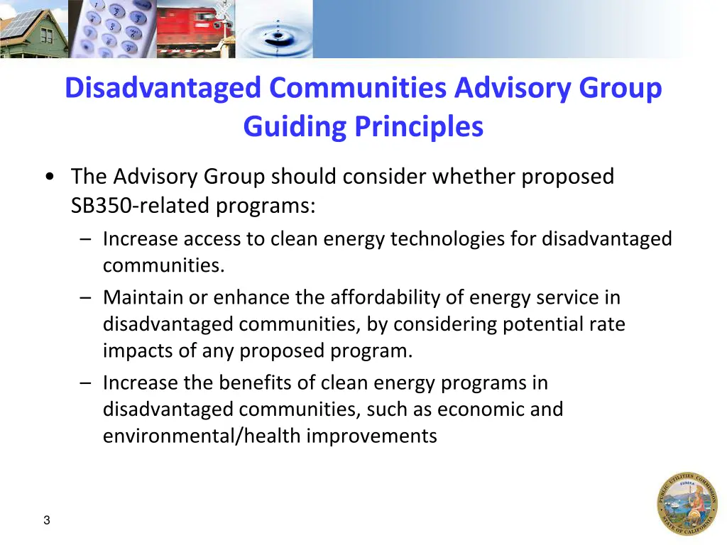 disadvantaged communities advisory group guiding