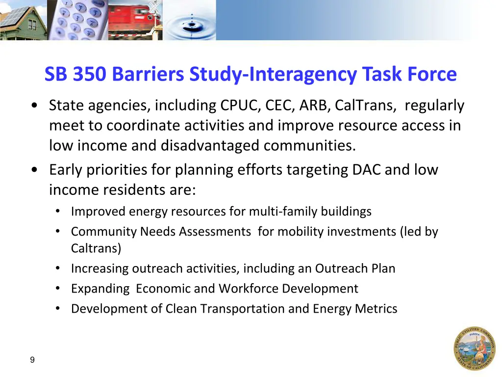 sb 350 barriers study interagency task force