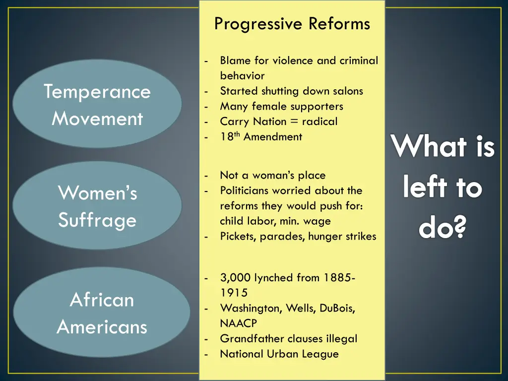 progressive reforms