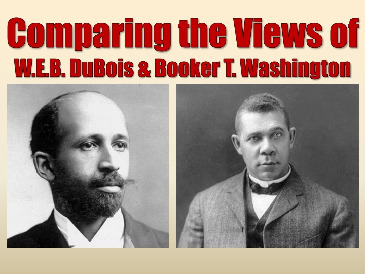 comparing the views of w e b dubois booker