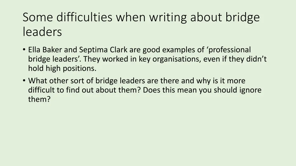 some difficulties when writing about bridge