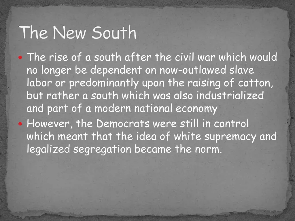 the new south 1