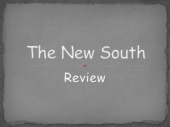 the new south