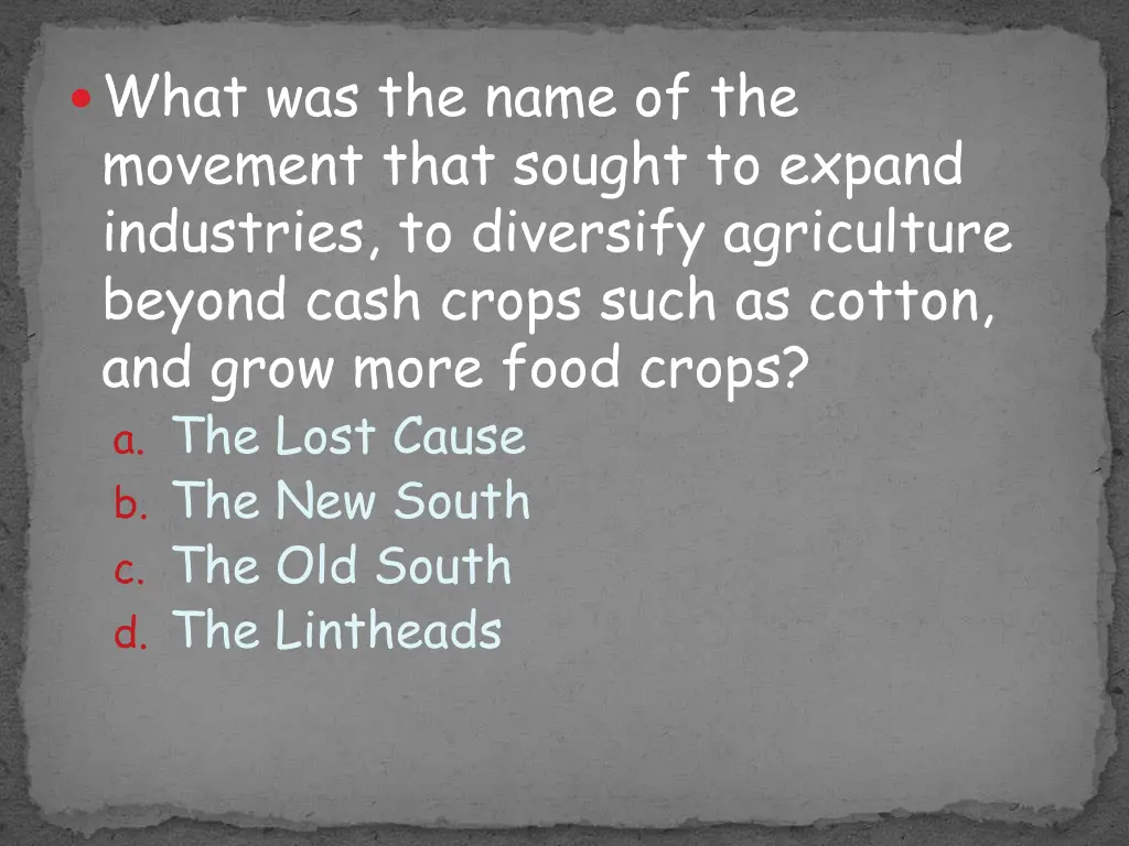 what was the name of the movement that sought