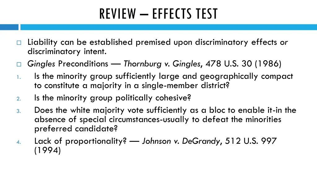 review effects test