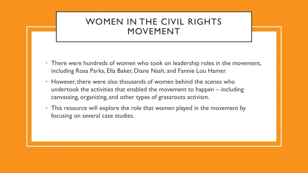 women in the civil rights movement