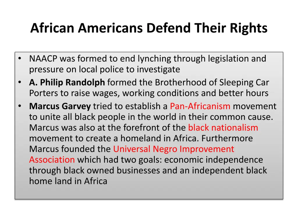 african americans defend their rights