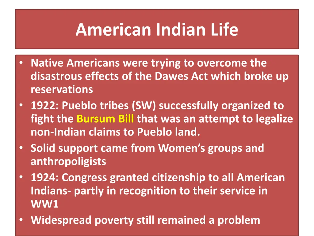 american indian life