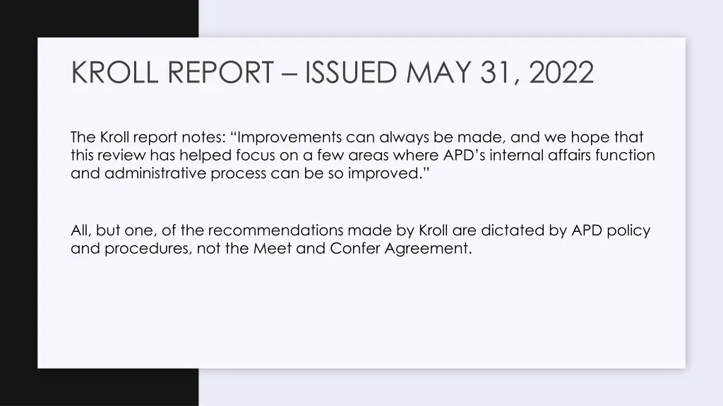 kroll report issued may 31 2022