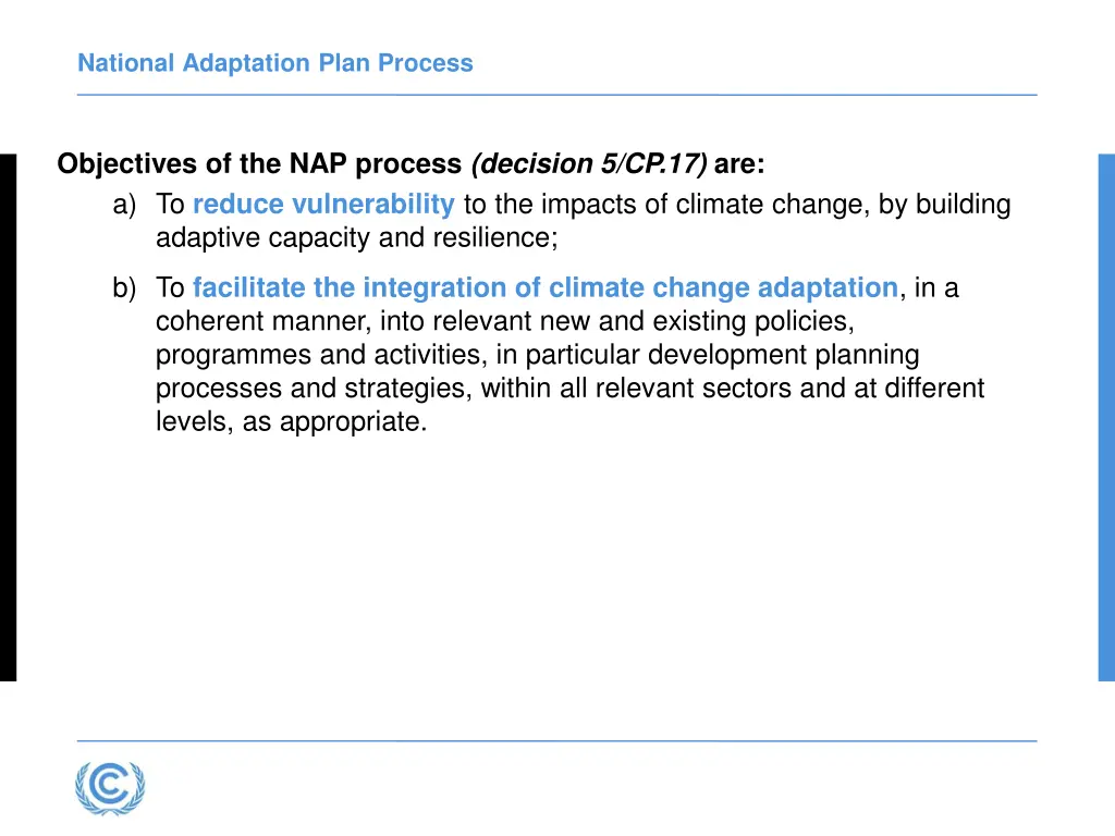 national adaptation plan process