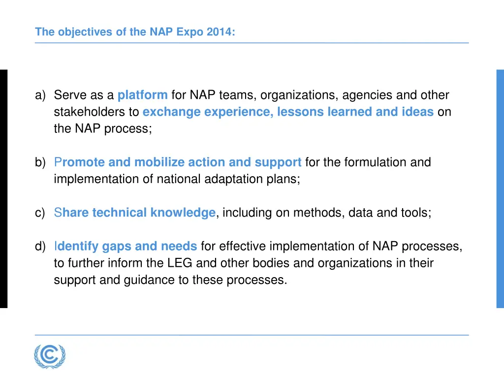 the objectives of the nap expo 2014