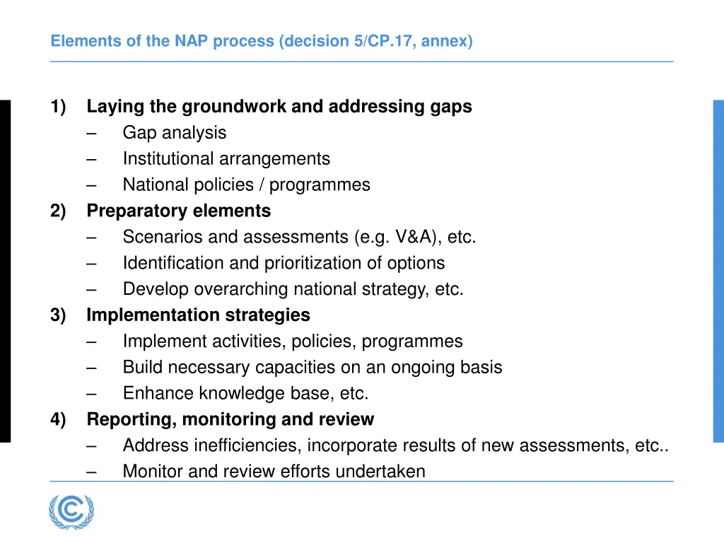 elements of the nap process decision 5 cp 17 annex