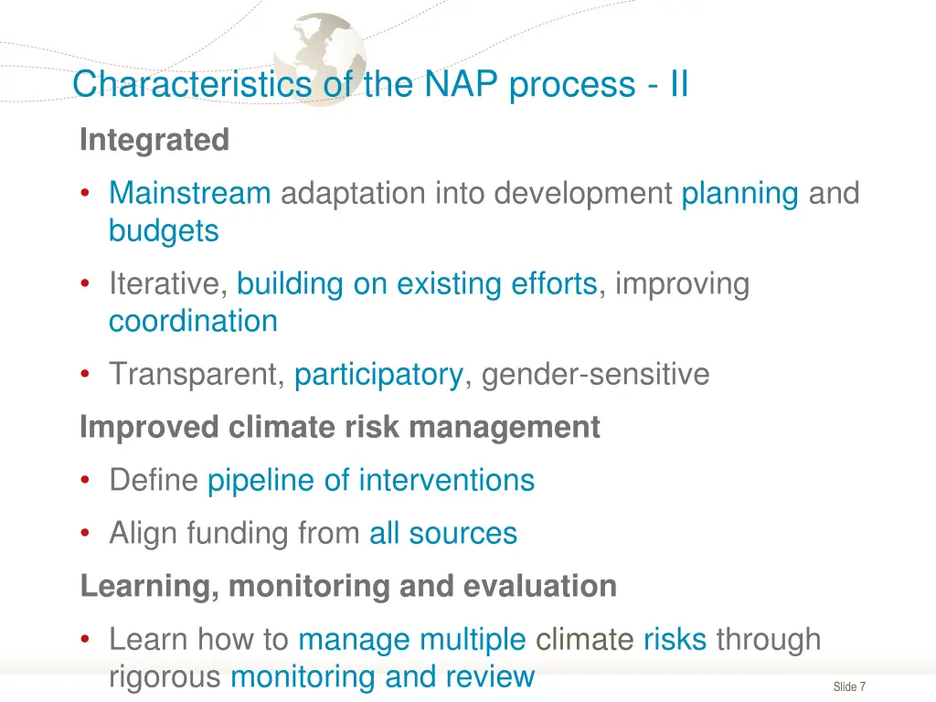 characteristics of the nap process ii