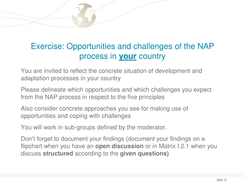 exercise opportunities and challenges