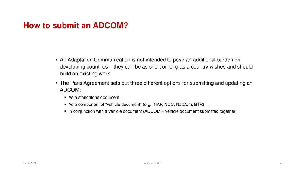 how to submit an adcom