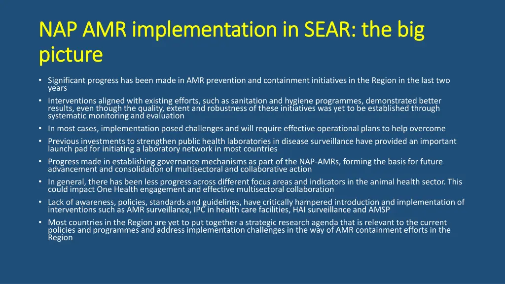 nap amr implementation in sear